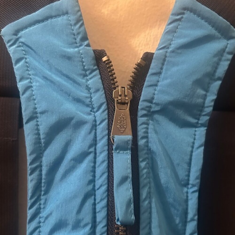 Free People Movement FP Outdoor Pursuits Blue Nylon Zip Pocket Utility Vest NEW - Picture 14 of 16